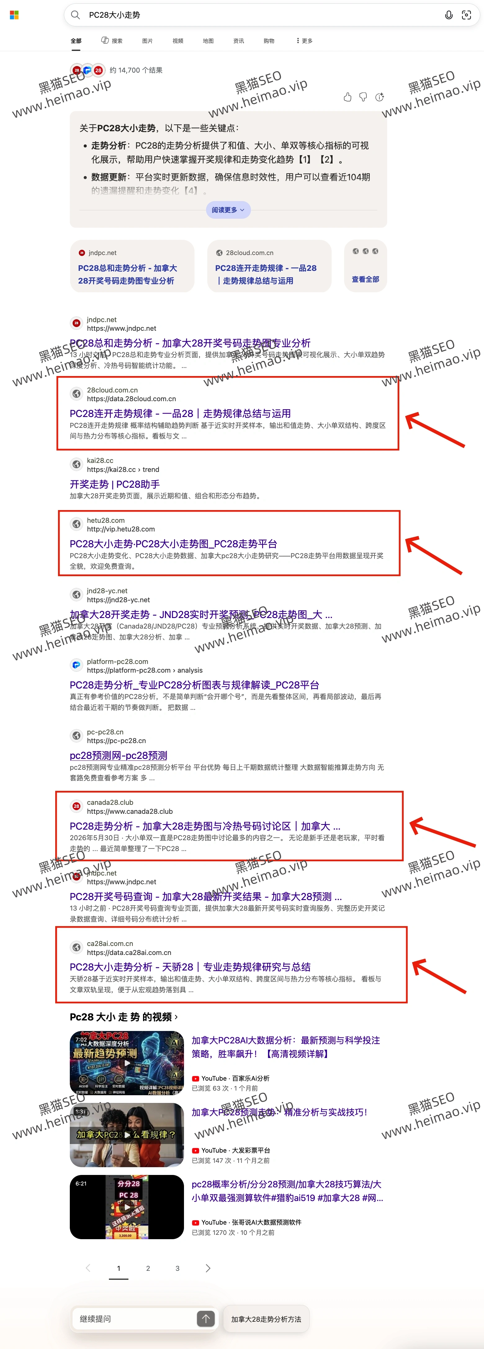 单站排名案例07:必应单站结构优化效果截图